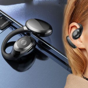 GD06 Wireless Headphone Hanging Ear Earbud Noise Canceling Hands-Free Earphone For Trucker Driver Business black